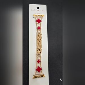 Elegant Gold and Red Bracelet